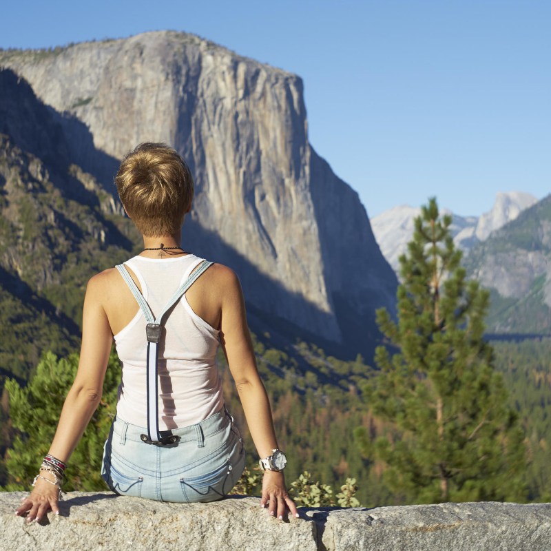 a man standing on a rock